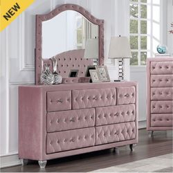 Pink Velvet Dresser Brand New In Box 