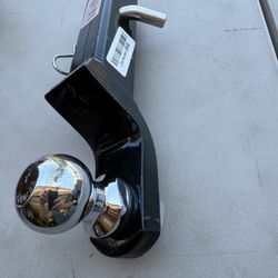 Funmit Trailer Hitch Ball Mount With 2 Inch Ball & Hitch Pin Clip, Solid Steel Tow Ball Hitch Fits 2 In Receiver, 6000 Lbs, 2" Drop