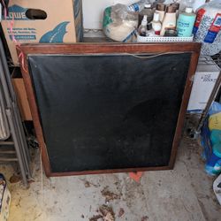 Antique Folding Card Table And 2 Chairs