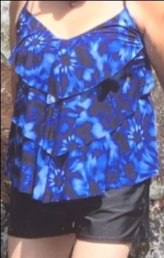 Blue swimwear top