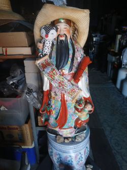 China man statue 5 ft tall with