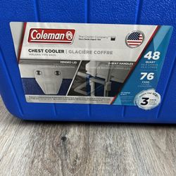 Coleman chest cooler 48 quart and 5 Gallon Canteen
