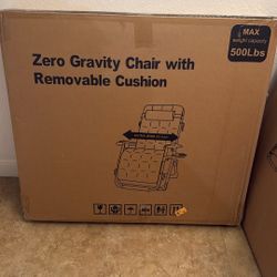 Zero Gravity Chair With Removable Cushion 