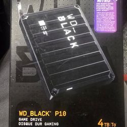 Western Digital BLACK P10 4TB External USB 3.2 Gen 1 Portable Hard Drive - Black: Compatible with PS5 & Xbox