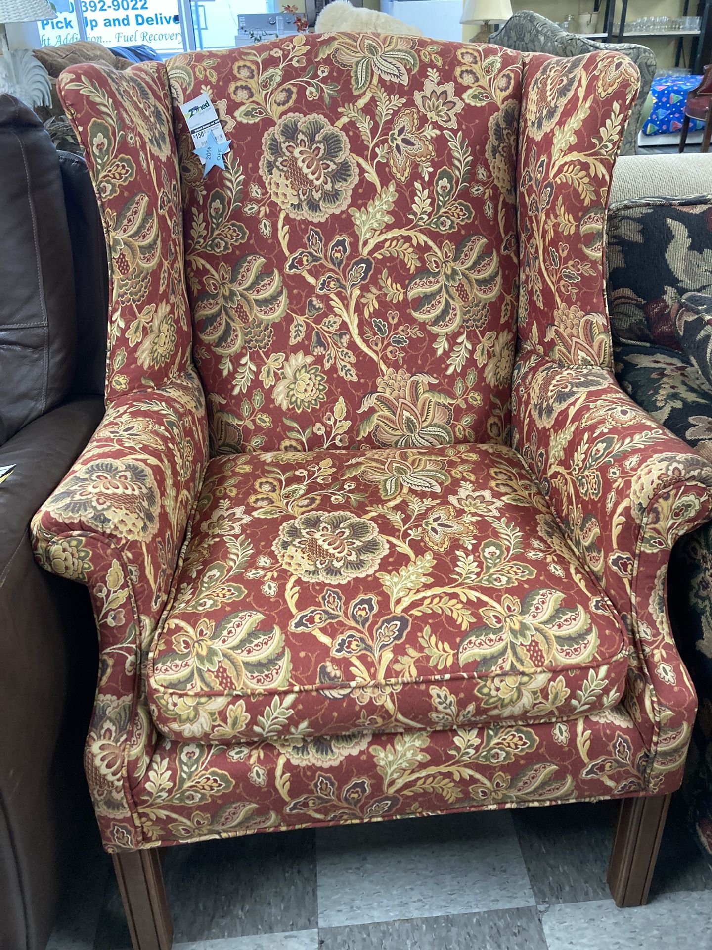 Multicolor Wingback Chair