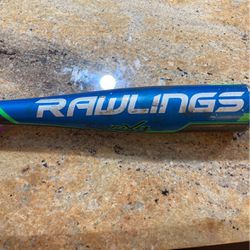 Rawlings Ble And Black RX4 USA Baseball Bat, 2 5/8” Diameter Barrel, 27”, 19 Ounce, Model USRXB