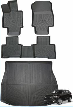 Joruoo-Floor Mats & Cargo Liner for 2021-2025 Toyota Venza, All-Weather Heavy Duty TPE Floor Liners Full Coverage Automotive for Toyota Venza