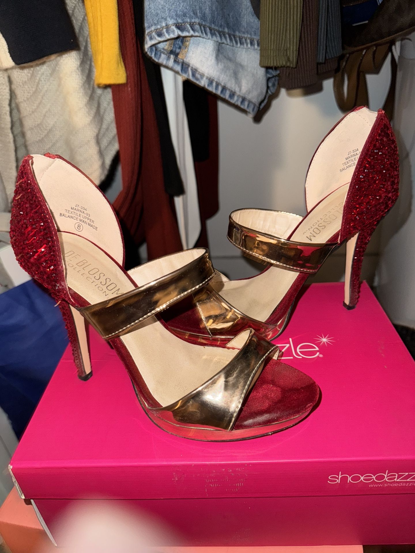 Red and Gold High Heels