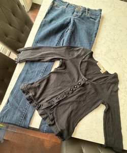 DKNY Jeans size 3 &  Blouse size Small