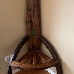 Antique Wagon Wheel Rustic Chair
