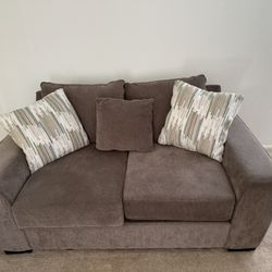 2 Loveseat Sofas In Dark Gray
