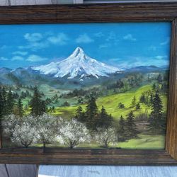 Vintage Mountain Artwork Canvas Wall Art Decor