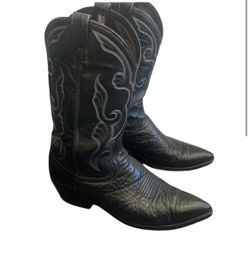 Dan Post Black Cowboy Boots 10 D Men's 