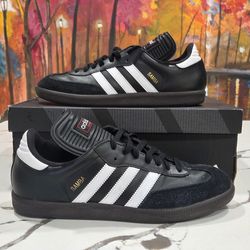 Adidas Samba Indoor Soccer Size 9.5 Men's Black White Gum