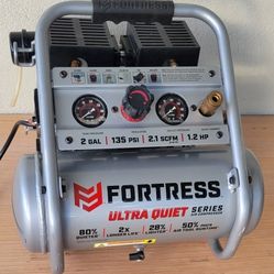 Air compressor 2 gal. Portable. Quiet. Fortress