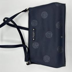 Kate Spade Authentic Haven Lane Ramey Small Crossbody French Navy Glitter Dot