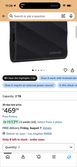 Samsung T9 portable ssd