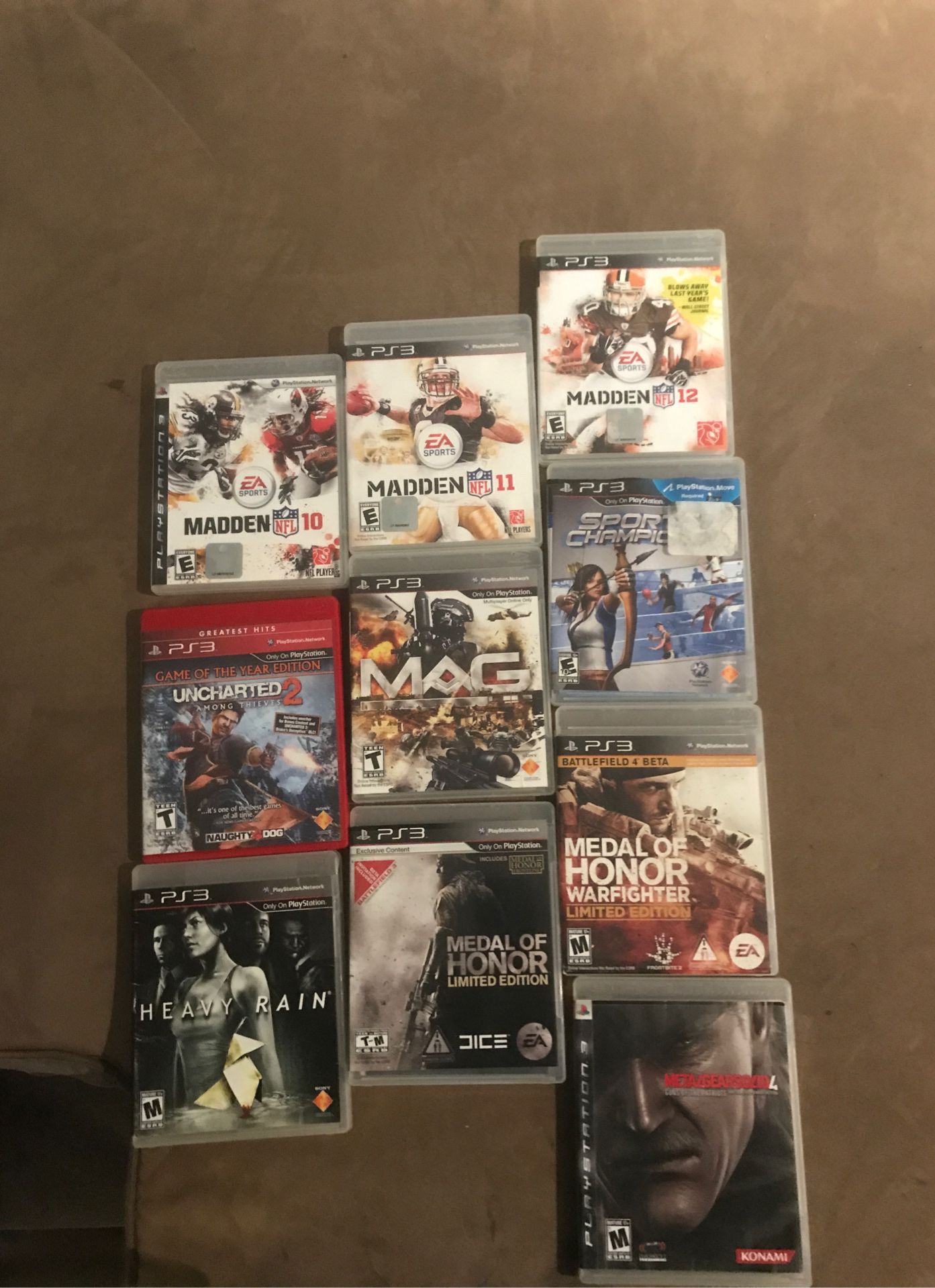 PS3 games $25 .00