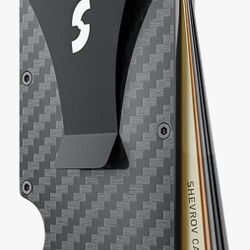 Carbon Fiber Aluminum Card Holder Wallet & Money Clip - RFID Technology  (2 Pack)