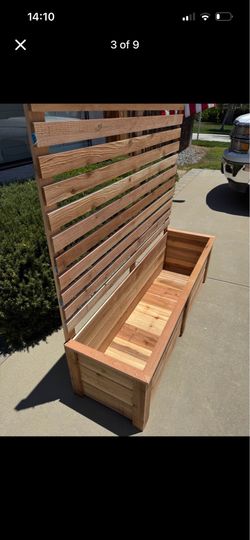 Custom Handmade Cedar and trellis planter