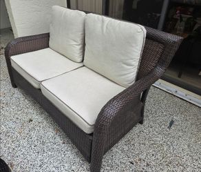 Patio couch with cushions