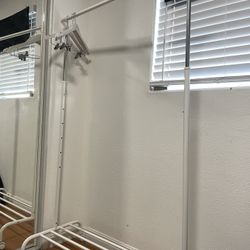 ikea clothes rack white