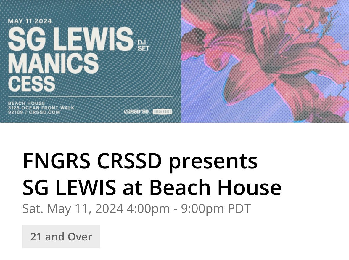FNGRS CRSSD: SG Lewis 5/11