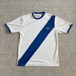 Vintage Early 2000s Y2K Nike Fit Dry Men’s Blue/White Athletic Jersey Shirt