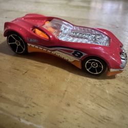 2003 Hot Wheels Race Car CUL8R All Stars #8 Bright Red Orange Rare Diecast Toy