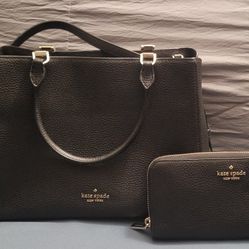 Kate Spade Black Purse and Wallet. Good Condition 