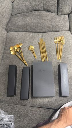 Gold platted silverware