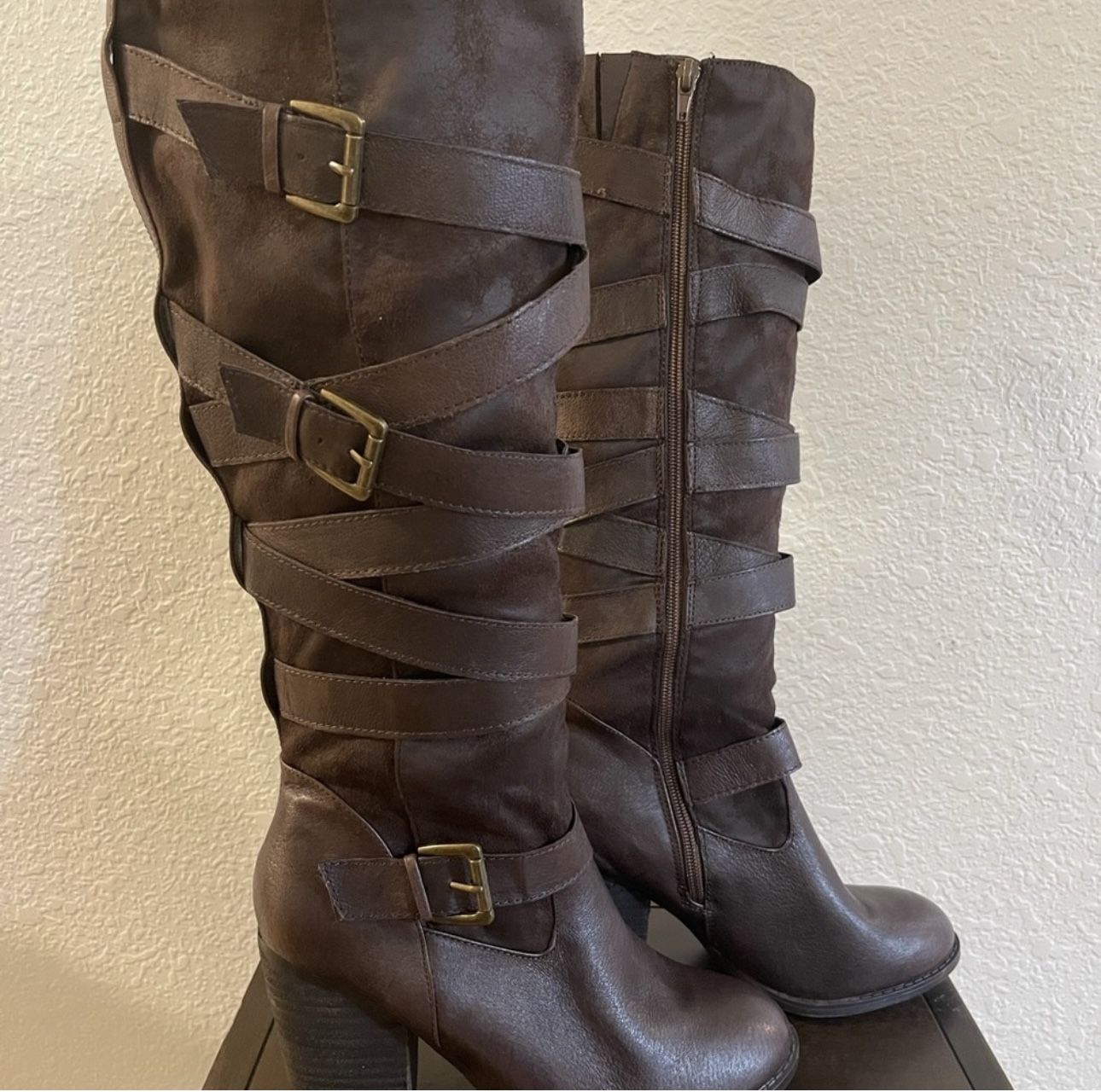 Steve Madden Distressed Heeled Boots