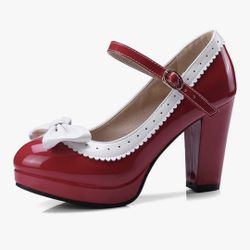 Red And White Costume Heels