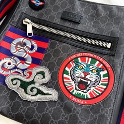 Gucci Night Courrier Messenger GG Supreme Black/Grey
