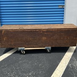 Wooden Chest   Old  