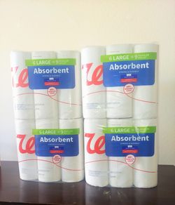 6 count Paper Towels- 4 for  $20