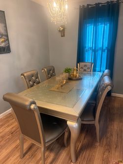 Dining table and chair