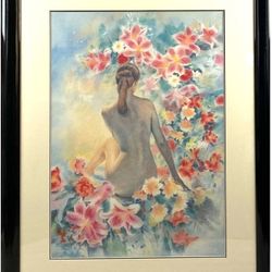 Martin Broadbent "Floral 1" Bare Lithograph