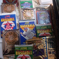 Lot Of 12 Sealed Leaf,Score,and Upper Deck Baseball Cards 