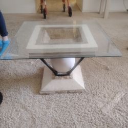 Beautiful End Table Glass Top 
