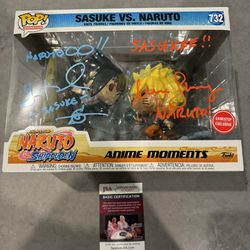 Naruto Vs Sasuke Signed Funko Grail JSA 