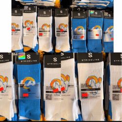 StrideLine LA Rams 2 Pair Premium Socks Brand New Only $3.99