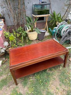 Small wooden coffee table