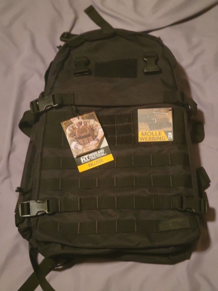 highland tactical black backpack