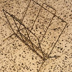Vintage Mid Century Modern Brass Magazine Rack