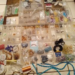 Great Big Beading Lot And Jewelry Findings