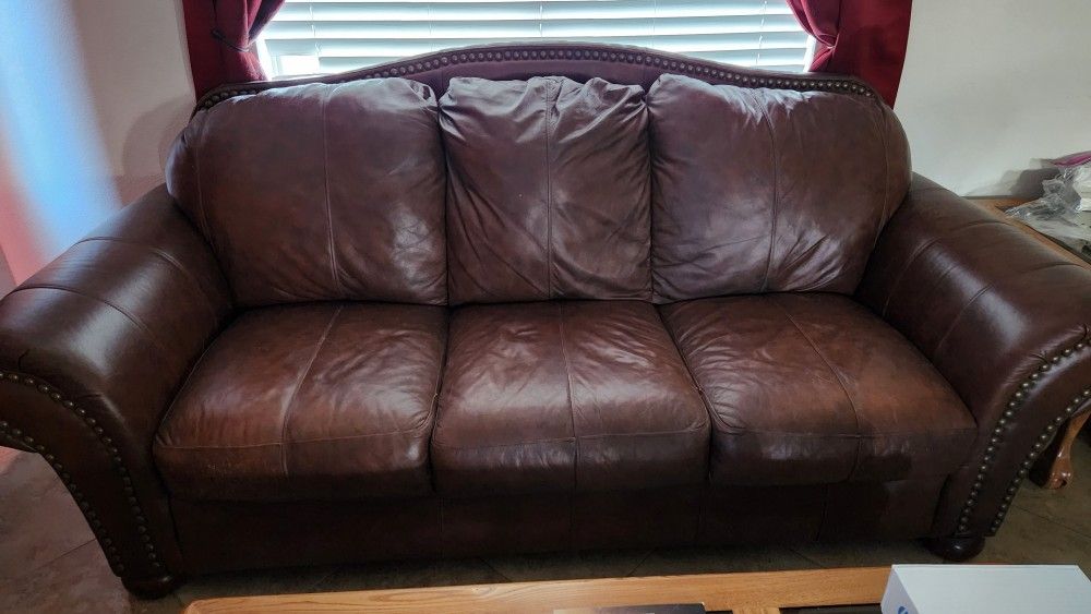 3 Seat Leather Couch