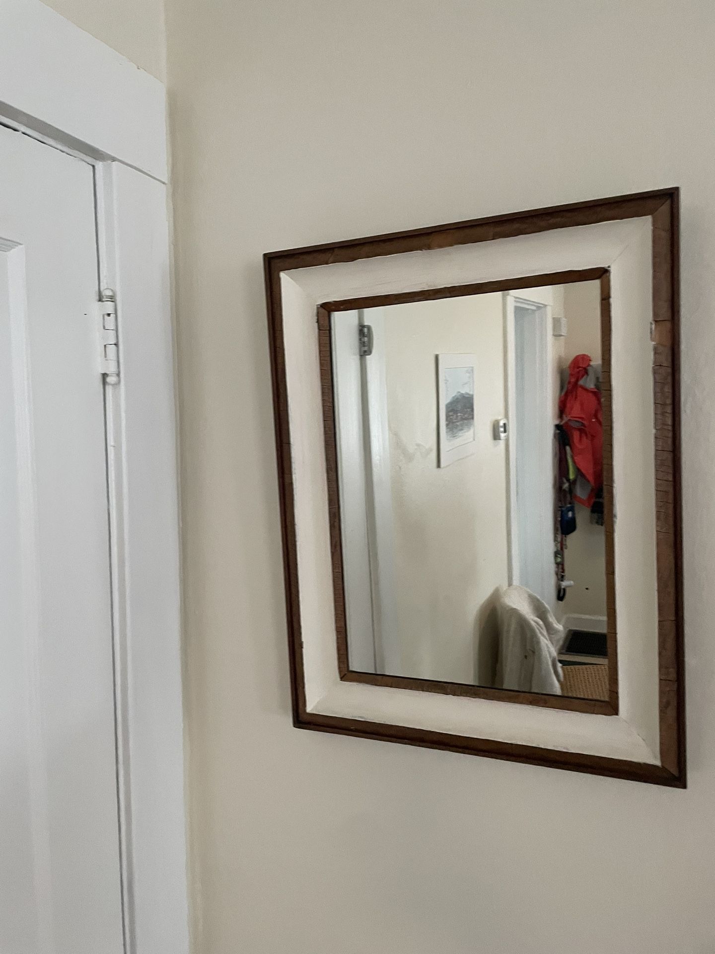 Antique Wood Mirror 