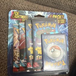 Pokemon TCG Lightning Set 4 Packs + 1 Bonus Card! Brand New/Sealed! ⚡️