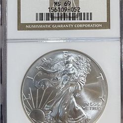 2000 SILVER MILLENNIUM SET EAGLE 🦅 MS69 NGC